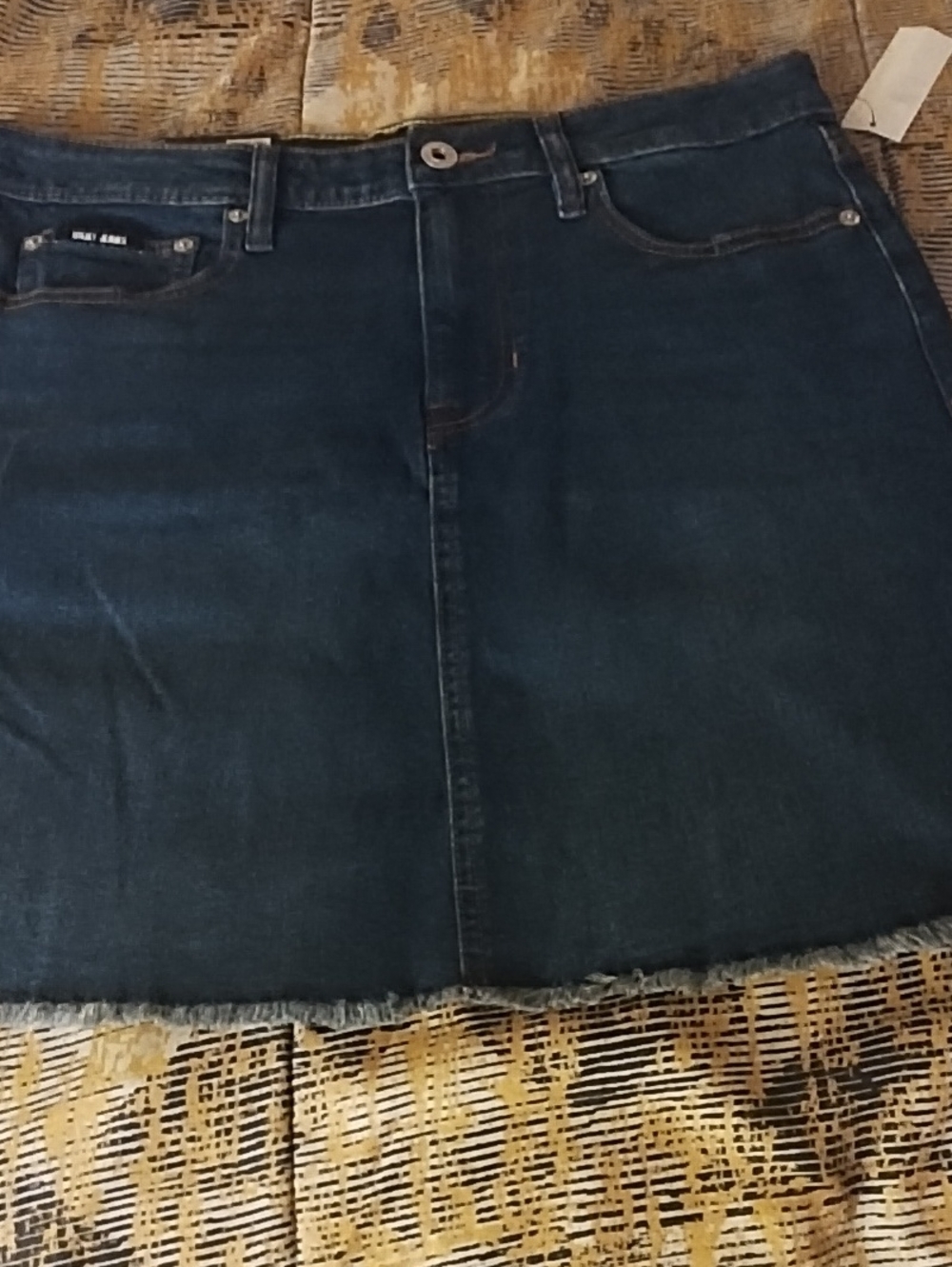 DKNY Dark Indigo Denim Mini Skirt